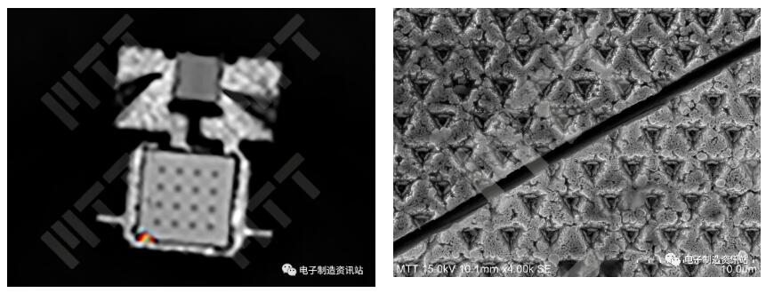 Thermal EMMI熱點(diǎn)圖與裂紋SEM照片